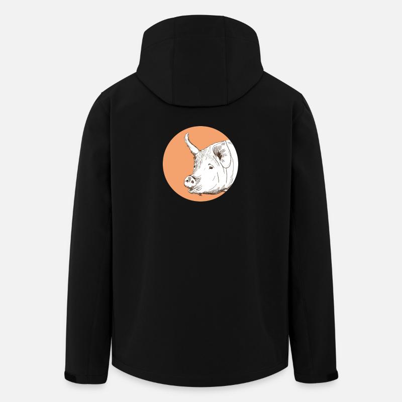 Schwein - Recycelte Männer Softshell-Jacke von Stanley/Stella - Schwarz