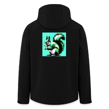 Eichhörnchen - Recycelte Männer Softshell-Jacke von Stanley/Stella - Schwarz - Hinten - AI Model Male 185 light (185cm)