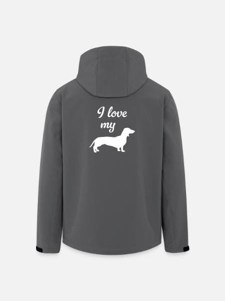 Jeg elsker min gravhund fanmaster Mistress Paw - Stanley/Stella herre softshelljakke i genanvendt polyester - sort