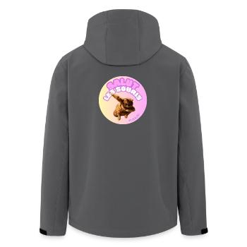 Hi mice#loulou - Men’s Recycled Softshell Jacket by Stanley/Stella - anthracite - Back - AI Model Male 185 light (185cm)