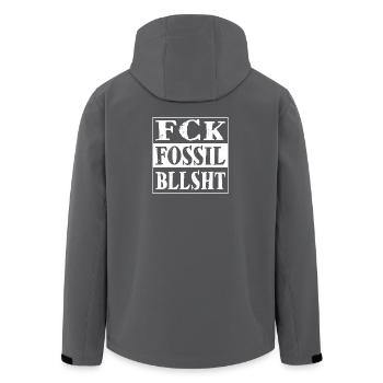 fck fossil bllsht! - Recycelte Männer Softshell-Jacke von Stanley/Stella - Schwarz - Hinten - AI Model Male 185 light (185cm)