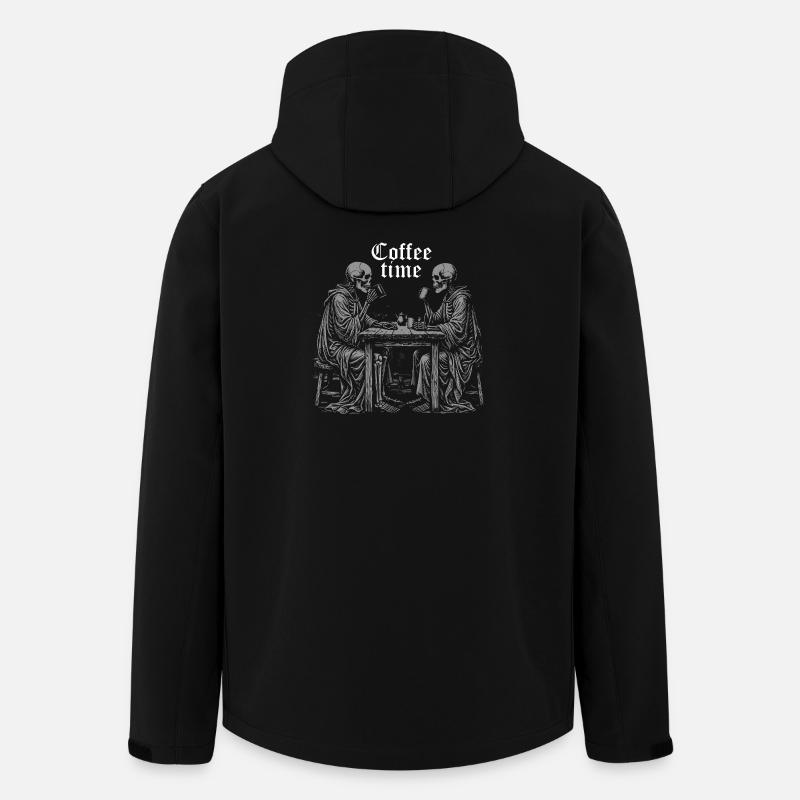 Coffee Time with Skeletons - Men’s Recycled Softshell Jacket by Stanley/Stella - black