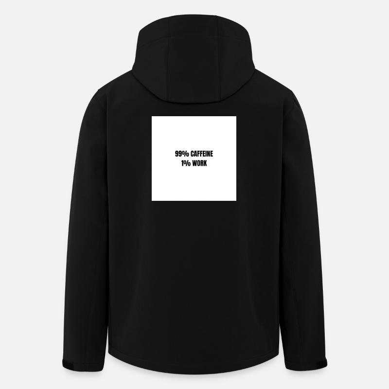 99% Caféine 1% Travail - Veste softshell homme en polyester recyclé Stanley/Stella - noir