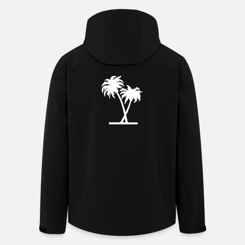 Palmiers - Veste softshell homme en polyester recyclé Stanley/Stella - noir