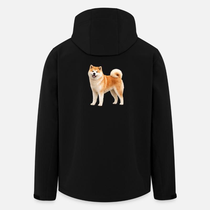 Akita-Inu-Erz - Recycelte Männer Softshell-Jacke von Stanley/Stella - Schwarz