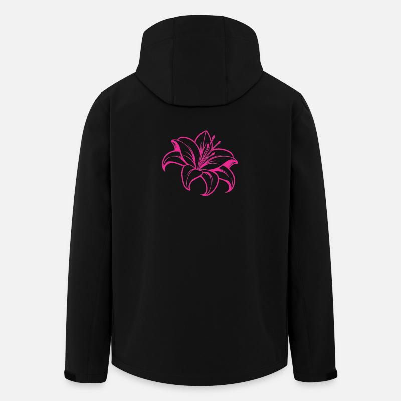 Lily flower - Men’s Recycled Softshell Jacket by Stanley/Stella - black