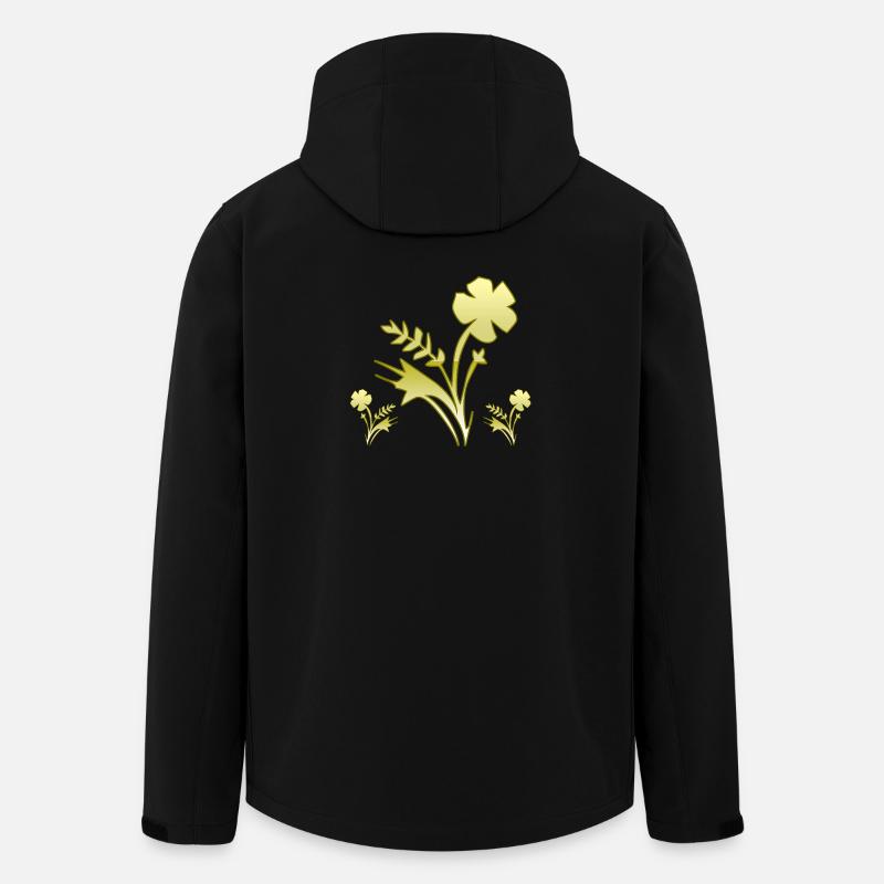 Blumen - Recycelte Männer Softshell-Jacke von Stanley/Stella - Schwarz