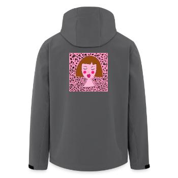 LEOPARD GIRL - Men’s Recycled Softshell Jacket by Stanley/Stella - black - Back - AI Model Male 185 light (185cm)