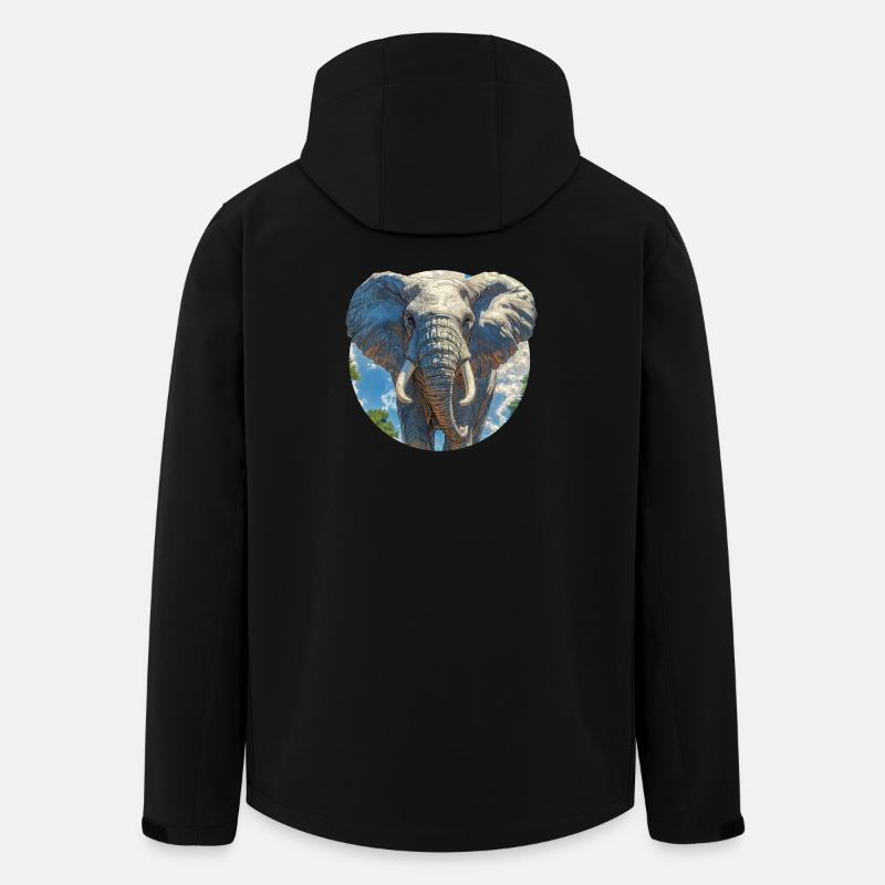 Design d'Elephant - Veste softshell homme en polyester recyclé Stanley/Stella - noir