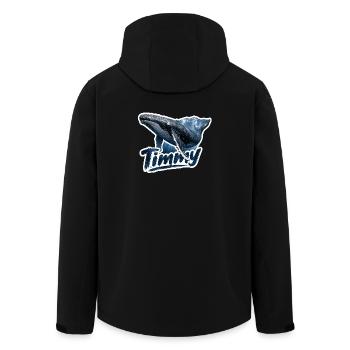 Timmy der Buckelwal – Ostsee-Fan - Recycelte Männer Softshell-Jacke von Stanley/Stella - Schwarz - Hinten - AI Model Male 185 light (185cm)
