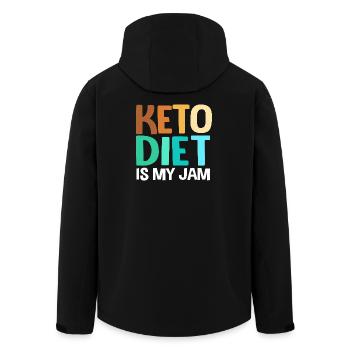 Keto - Recycelte Männer Softshell-Jacke von Stanley/Stella - Schwarz - Hinten - AI Model Male 185 light (185cm)