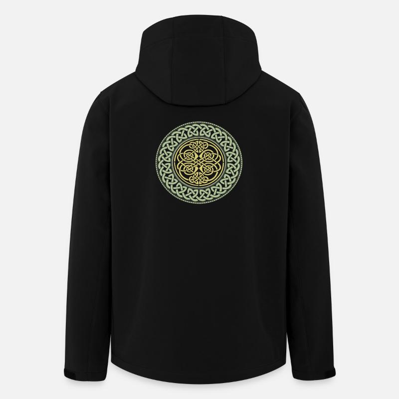 Keltisch-Mandala-Knoten-Goldring - Recycelte Männer Softshell-Jacke von Stanley/Stella - Schwarz
