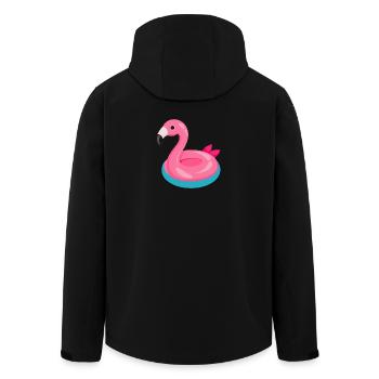 Flotteur de la piscine Flamingo - Veste softshell homme en polyester recyclé Stanley/Stella - noir - Dos - AI Model Male 185 light (185cm)