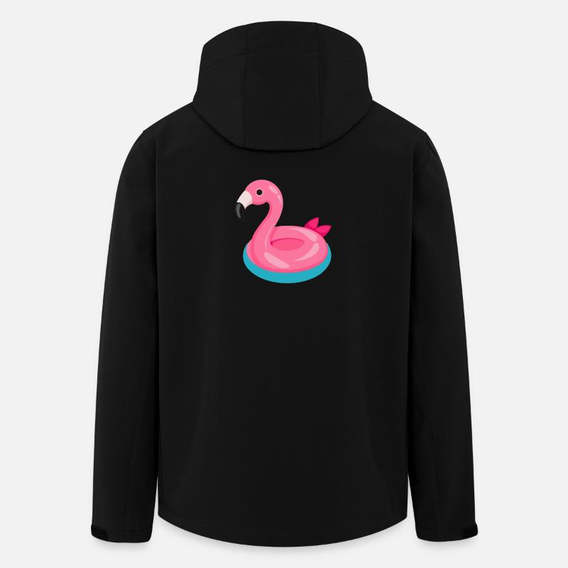 Flamingo-Schwimmschwimmer - Recycelte Männer Softshell-Jacke von Stanley/Stella - Schwarz
