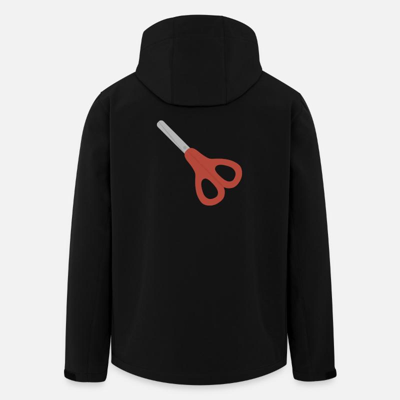 Icône des Ciseaux Rouges - Veste softshell homme en polyester recyclé Stanley/Stella - noir
