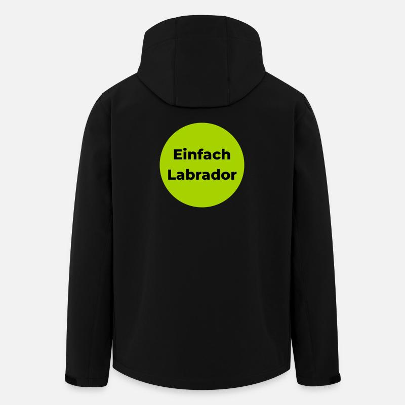 Einfach Labrador Minimaler Hundelook - Recycelte Männer Softshell-Jacke von Stanley/Stella - Schwarz