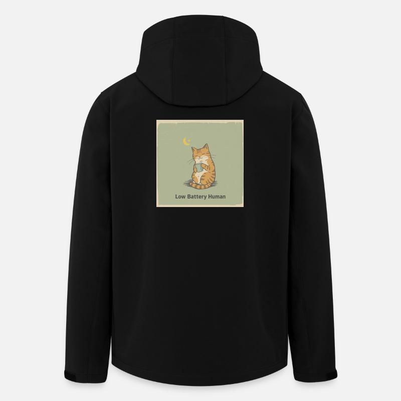 T-shirt Cat à batterie faible - Veste softshell homme en polyester recyclé Stanley/Stella - noir