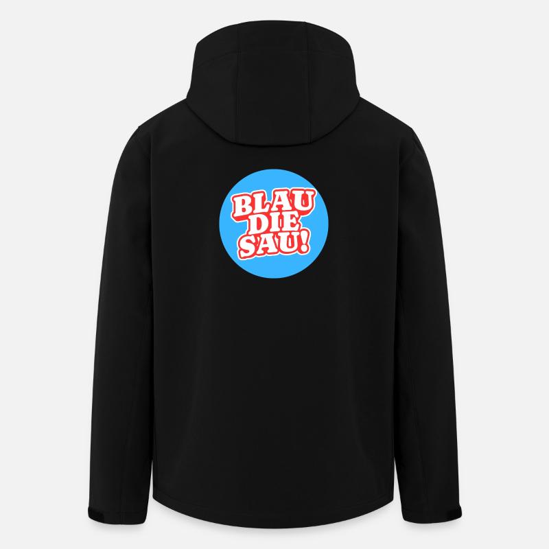 Blau Die Sau Logo - Recycelte Männer Softshell-Jacke von Stanley/Stella - Schwarz