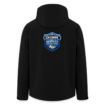 Ich Geh Campen - Recycelte Männer Softshell-Jacke von Stanley/Stella - Schwarz - Hinten - AI Model Male 185 light (185cm)