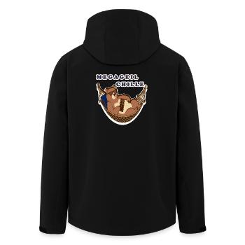 Berne Suisse Ours Drôle de chocolat de luxe - Veste softshell homme en polyester recyclé Stanley/Stella - noir - Dos - AI Model Male 185 light (185cm)