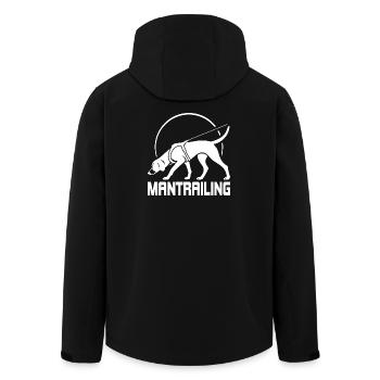 Chien de chasse de chasse Foxhound Chasseurs de sport Saules - Veste softshell homme en polyester recyclé Stanley/Stella - noir - Dos - AI Model Male 185 light (185cm)