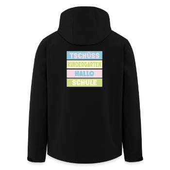 Abschied Kindergarten Einschulung - Recycelte Männer Softshell-Jacke von Stanley/Stella - Schwarz - Hinten - AI Model Male 185 light (185cm)