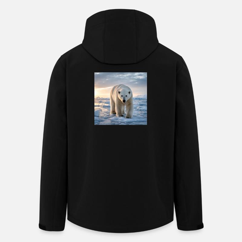 Arktisk isbjörn på is - Men’s Recycled Softshell Jacket by Stanley/Stella - black