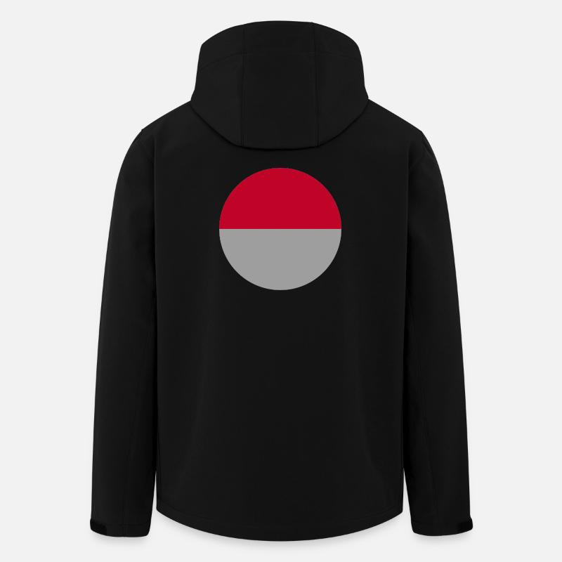 Drapeau indonésien - Veste softshell homme en polyester recyclé Stanley/Stella - noir