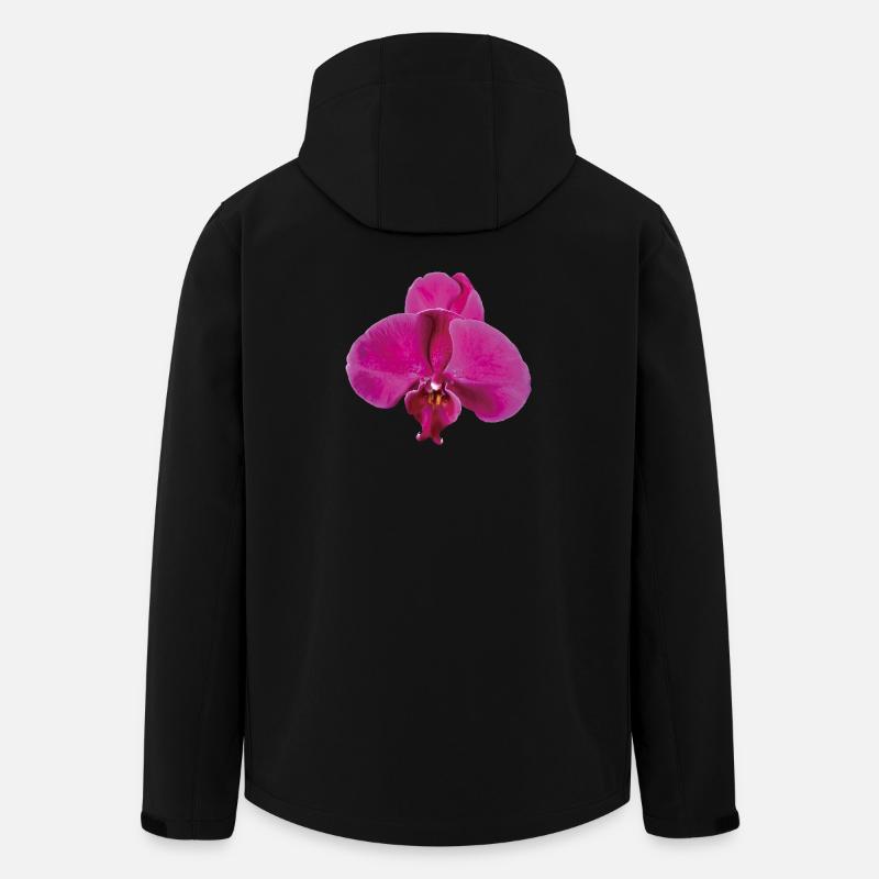 Vivid_Pink_Phalaenopsis_Noth_Orchid_Bloom - Recycelte Männer Softshell-Jacke von Stanley/Stella - Schwarz