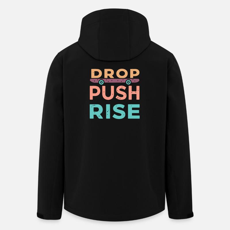 Drop Push Rise Skateboard - Veste softshell homme en polyester recyclé Stanley/Stella - noir
