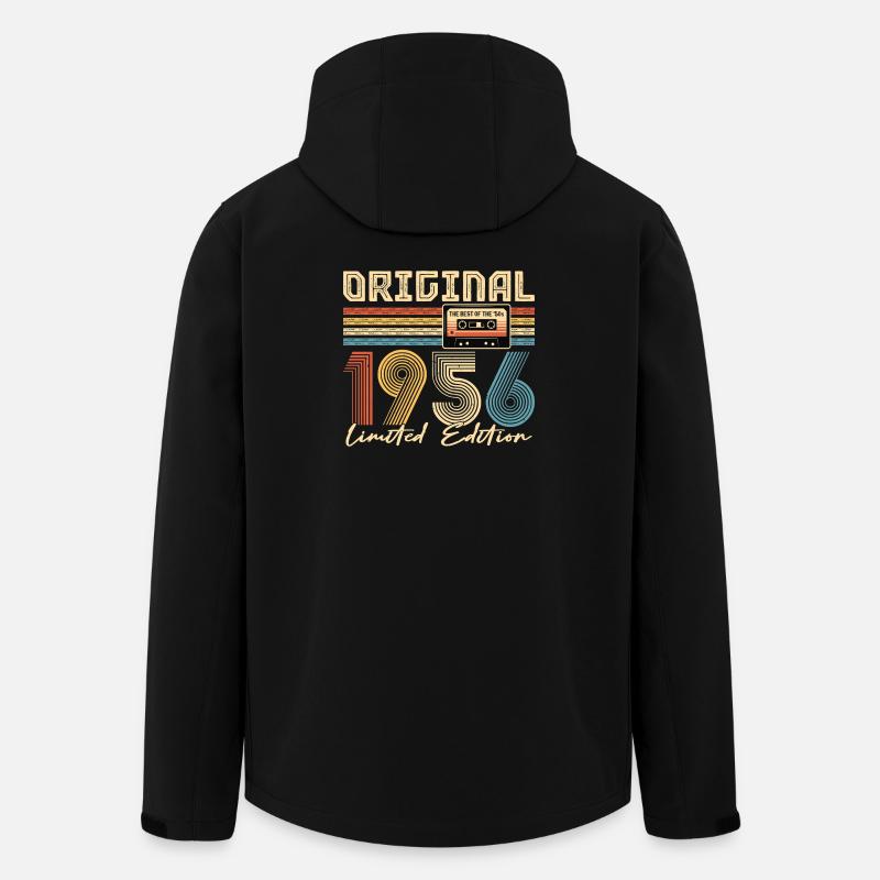 70e anniversaire, 70 ans - Veste softshell homme en polyester recyclé Stanley/Stella - noir
