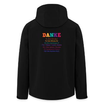 Besten Freund Kollegen Spruch Dankeschön Geschenk - Recycelte Männer Softshell-Jacke von Stanley/Stella - Schwarz - Hinten - AI Model Male 185 light (185cm)