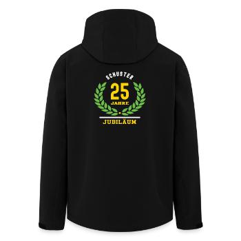 Schuster Jubiläum 25 Jahre 25 jähriges Jubilaeum - Recycelte Männer Softshell-Jacke von Stanley/Stella - Schwarz - Hinten - AI Model Male 185 light (185cm)