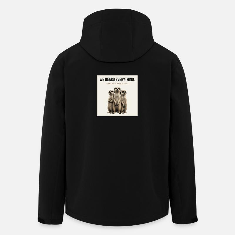 We Heard Everything Meerkat Trio - Recycelte Männer Softshell-Jacke von Stanley/Stella - Schwarz