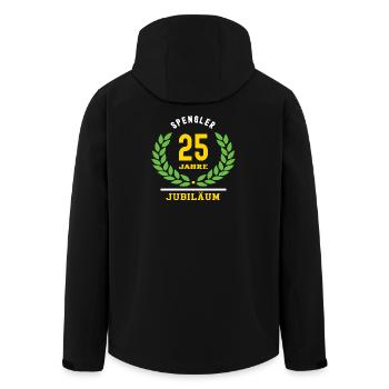 Spengler Jubiläum 25 Jahre 25 jähriges Jubilaeum - Recycelte Männer Softshell-Jacke von Stanley/Stella - Schwarz - Hinten - AI Model Male 185 light (185cm)