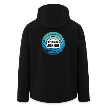 Spengler Junior Nachfolger Sohn Kind Junge - Recycelte Männer Softshell-Jacke von Stanley/Stella - Schwarz - Hinten - AI Model Male 185 light (185cm)