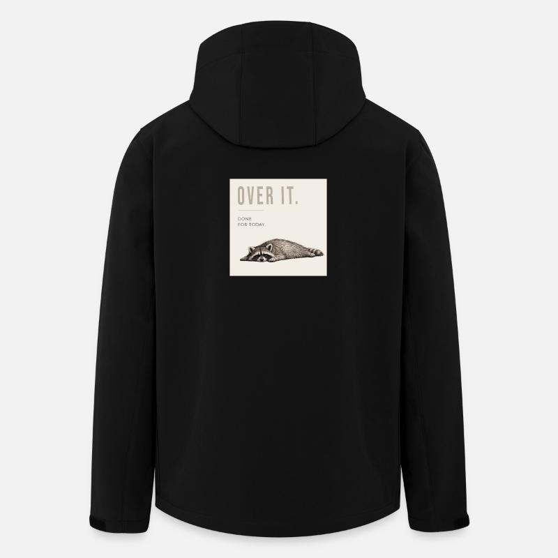 Over It Raccoon Meme - Men’s Recycled Softshell Jacket by Stanley/Stella - black