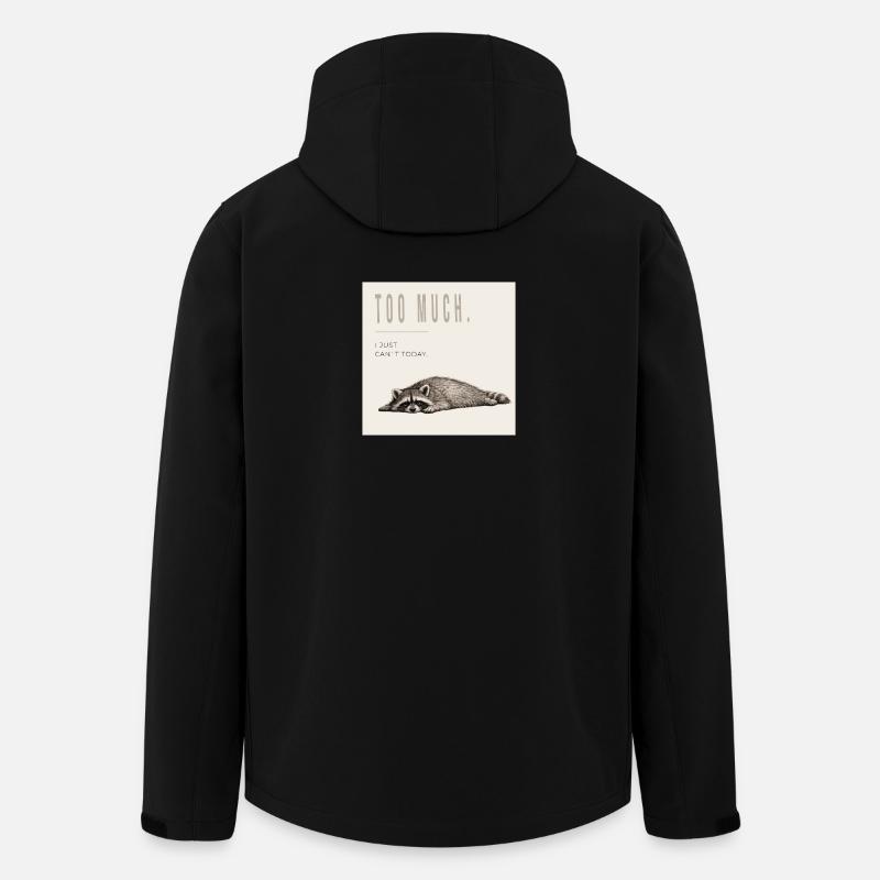 Not Today Raccoon Meme - Men’s Recycled Softshell Jacket by Stanley/Stella - black