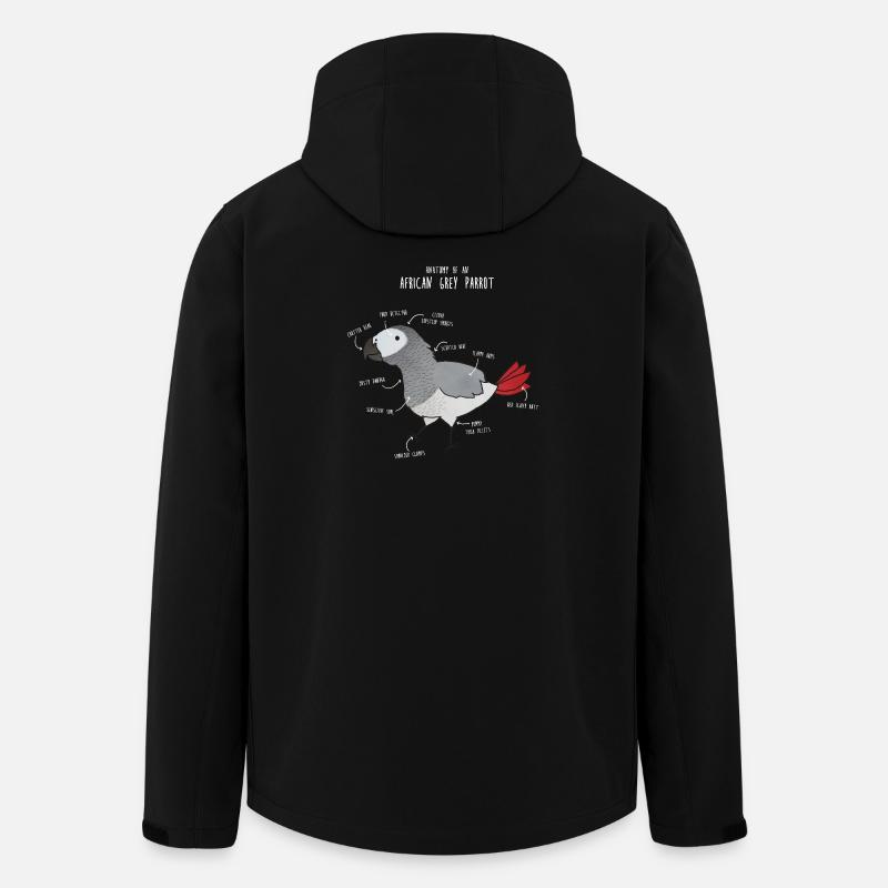 Anatomie du python royal - Veste softshell homme en polyester recyclé Stanley/Stella - noir
