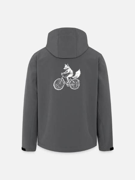 Lustiges Fahrrad Fuchs - Recycelte Männer Softshell-Jacke von Stanley/Stella - Schwarz