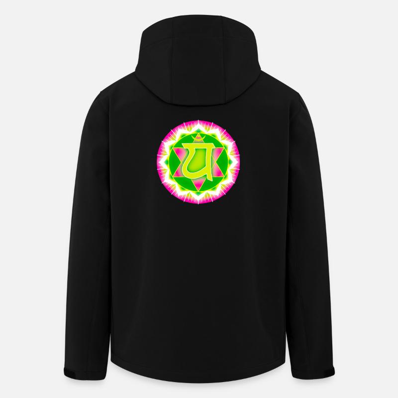 Chakra du cœur Anahata - Veste softshell homme en polyester recyclé Stanley/Stella - noir