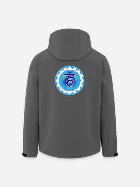 Throat Chakra Vishuddha - Men’s Recycled Softshell Jacket by Stanley/Stella - black
