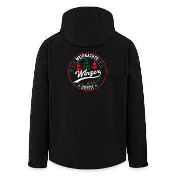 Winzer Weihnachten Kollege Winzerei Weinanbau  - Recycelte Männer Softshell-Jacke von Stanley/Stella - Schwarz - Hinten - AI Model Male 185 light (185cm)