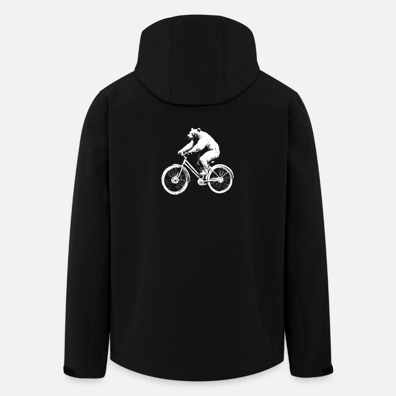 Bicycle Bear - Veste softshell homme en polyester recyclé Stanley/Stella - noir