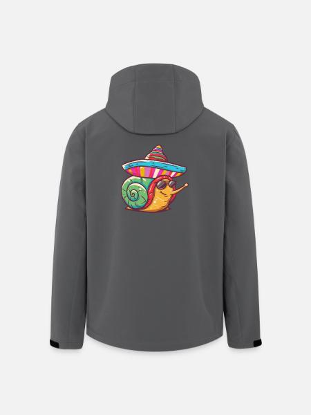 Snail Funny Sombrero - Men’s Recycled Softshell Jacket by Stanley/Stella - black