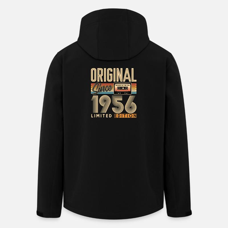 70e anniversaire, 70 ans - Veste softshell homme en polyester recyclé Stanley/Stella - noir