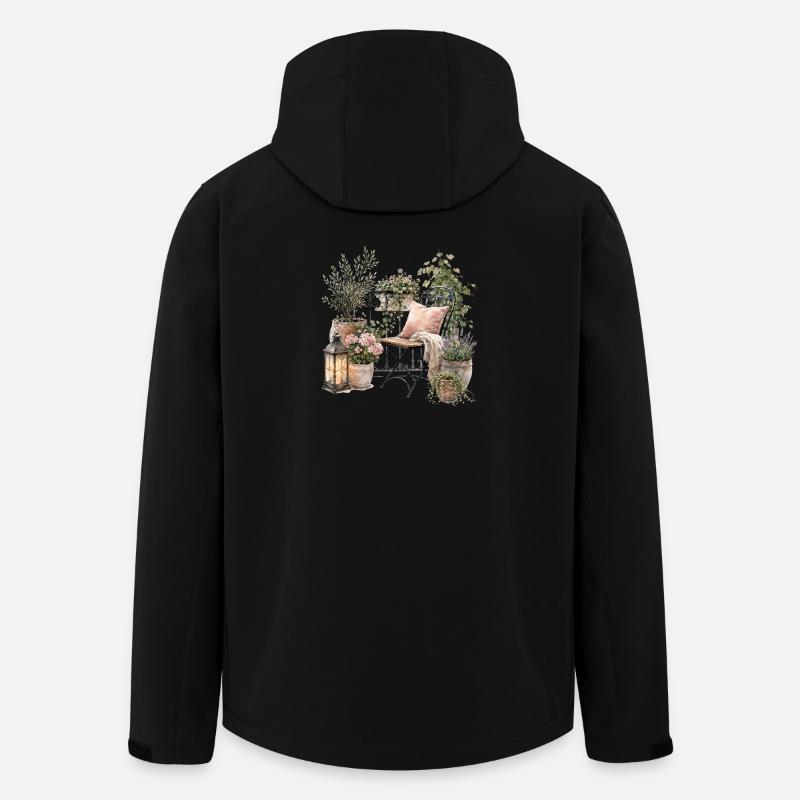 Gemütliche Balkonoase - Recycelte Männer Softshell-Jacke von Stanley/Stella - Schwarz