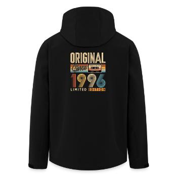 30. Geburtstag, 30 Jahre  - Recycelte Männer Softshell-Jacke von Stanley/Stella - Schwarz - Hinten - AI Model Male 185 light (185cm)