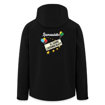 Raumausstatter 10 Jahre Jubiläum Raumausstattung - Recycelte Männer Softshell-Jacke von Stanley/Stella - Schwarz - Hinten - AI Model Male 185 light (185cm)