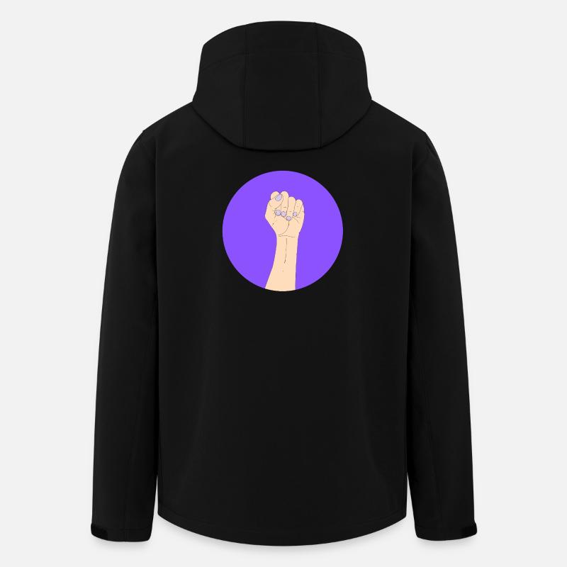empowerment in purple - Men’s Recycled Softshell Jacket by Stanley/Stella - black